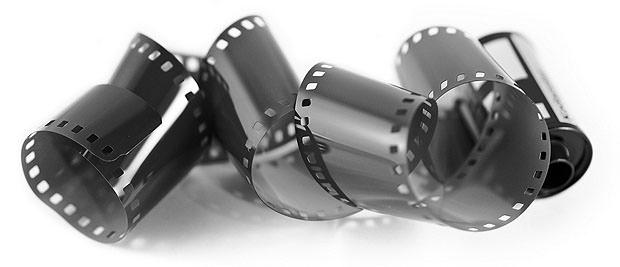 Unravelled roll of film