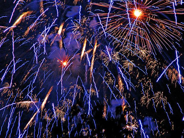 Fireworks exploding