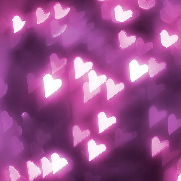 Purple heart bokeh
