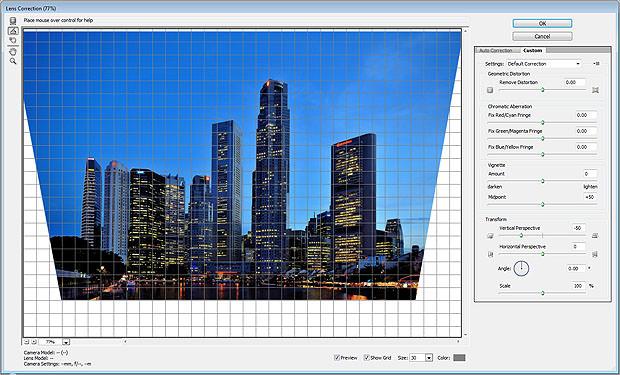 The image with vertical correction applied