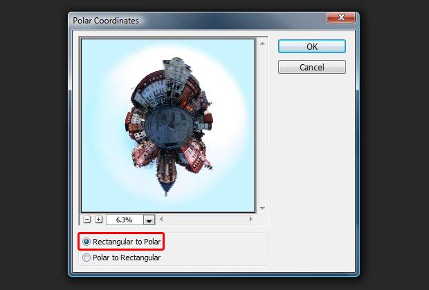 Photoshop Polar Coordinates filter